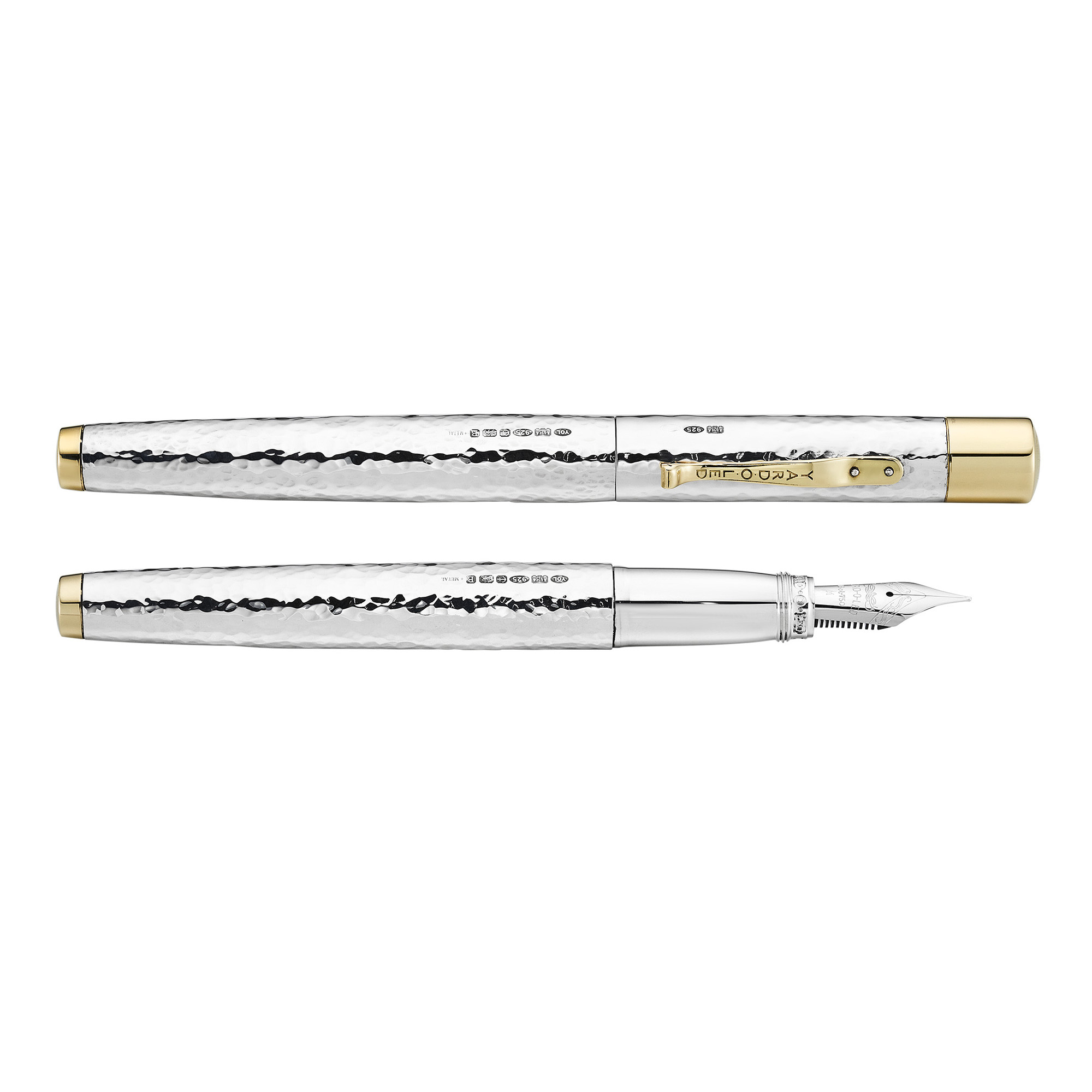 YARD-O-LED ボールペン シルバー925 Yard O Led The Grand Sterling Silver Martelé Fountain Pen - Vulpen
